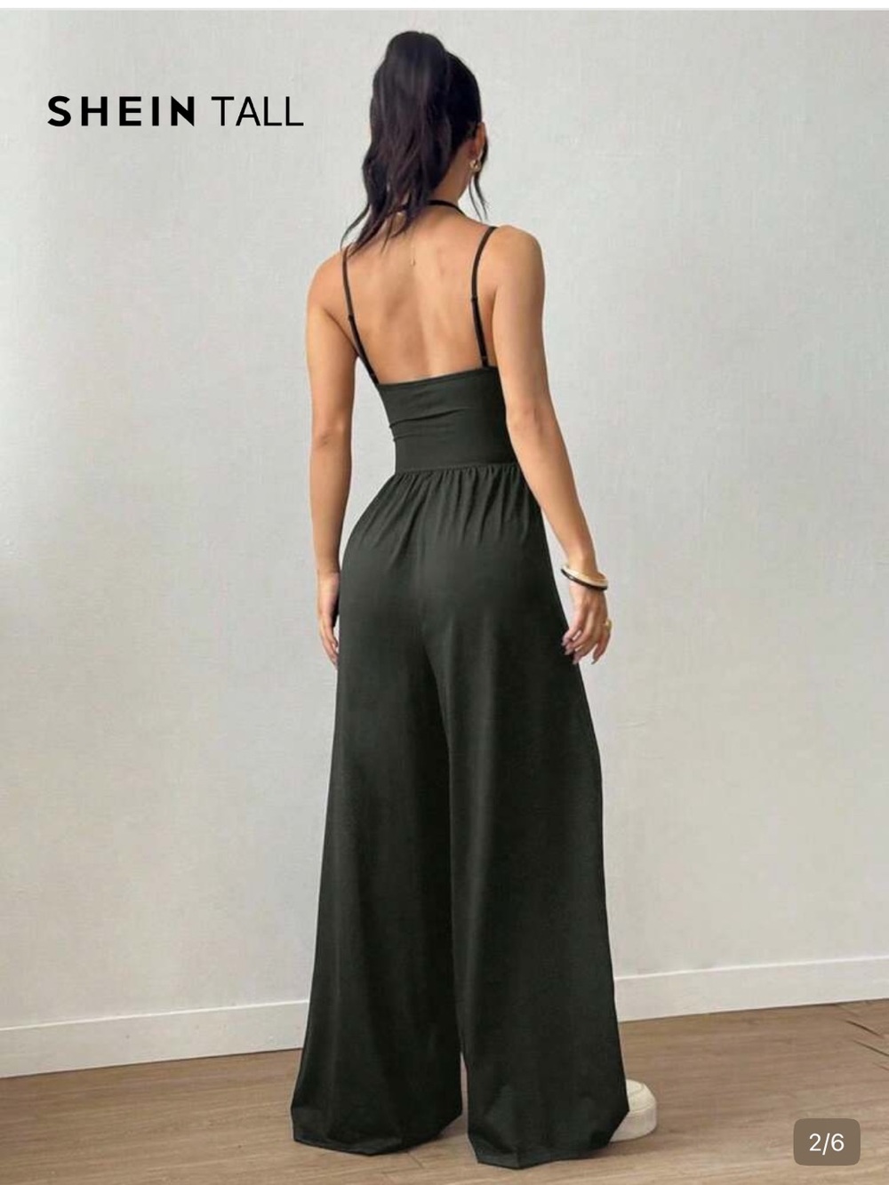 Women's Wide-Leg Jumpsuit in Dark grey - Picture 2 of 3